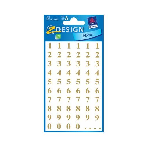Matricák arany számok - 7,5mm 174383841 - Etikett címke