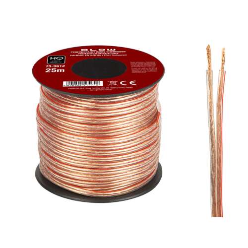 HQ Blow 73-361 Hangszóró vezeték 2x0,35mm átlátszó 25m