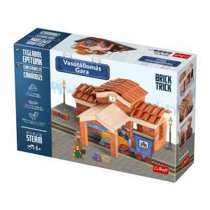 Trefl: Brick Trick vasútállomás építőjáték 93269621 Fa építőjátékok
