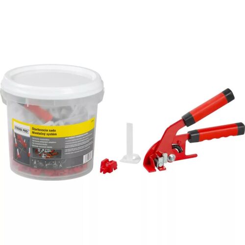 Szintezőkészlet, Strend Pro LS119 kezdőkészlet, 100 db távtartó, 100 db adapter, fogóval, csempéhez és padlólaphoz 174480910 - Burkolatszintező