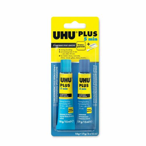 Epoxi ragasztó UHU Plus 5perc 2x15ml 177012271 - Folyékony ragasztó