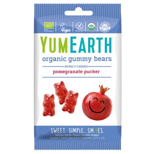 YumEarth bio gránátalma ízű gumimaci, 50g