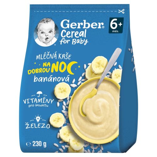 GERBER Gabona ml zabkása 230g banán 4m+