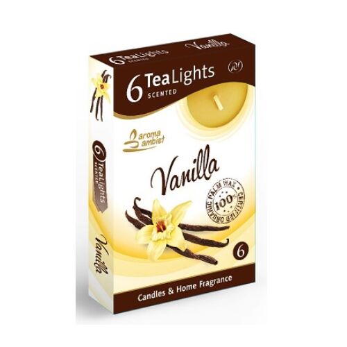 Santo tea illatú gyertya Vanília 6 db