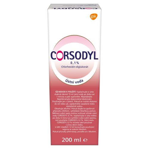 Corsodyl szájvíz 0,1% 200 ml
