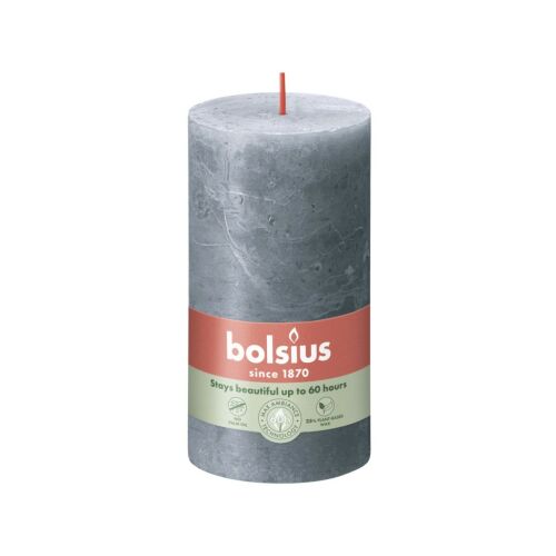 Bolsius Rustic Shine Roller 68×130 mm - Palaszürke (kék) 174529800 - Gyertya