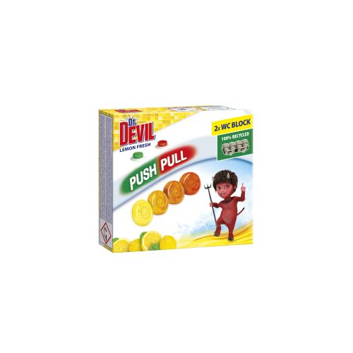 Dr. Devil WC PushPull (2db/doboz) Citrom 174531190 - WC illatosító