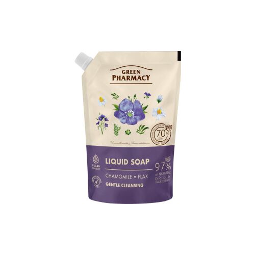 ZÖLD FOLYÉKONY SZAPPAN KAMILLA ÉS LEN NN 460ML