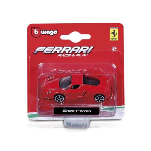 Bburago Ferrari Enzo 1:64 méretarányú fém modell autó, piros, verseny és játék - Ferrari