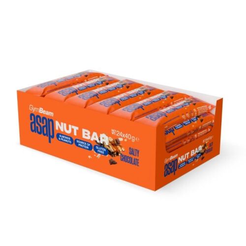 ASAP Mogyorószelet Sós Csokoládé 24x40g - GymBeam 174539342 - Energiaszelet