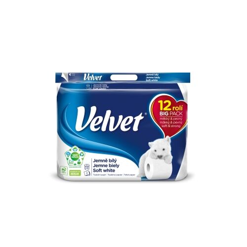 Bársony WC-papír 3 rétegű (12 db/csomag) fehér 174540801 - WC-papír