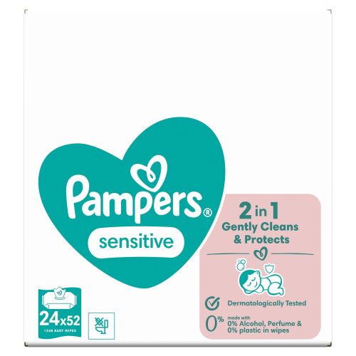 Pampers Sensitive babatörlőkendő 24 x 52 db