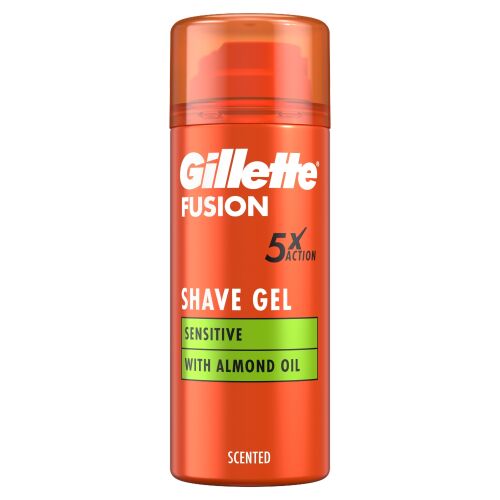 Gillette Fusion Borotvaél Sensitive mandulaolajjal 75 ml