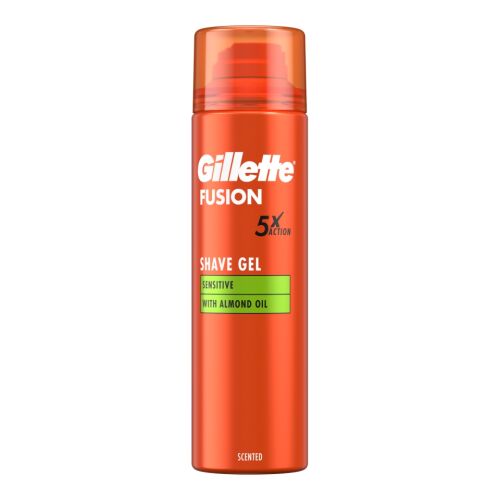 Gillette Fusion Sensitive borotvagél mandulaolajjal 200 ml