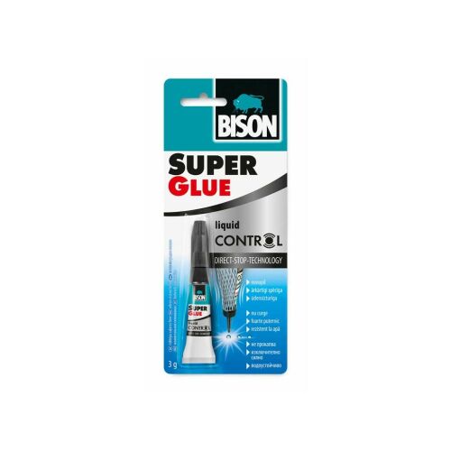 BISON pillanatragasztó SUPER GLUE CONTROL 3 g