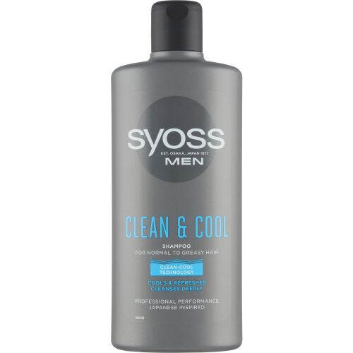 Syoss MEN sampon 440ml Tisztító és hűsítő