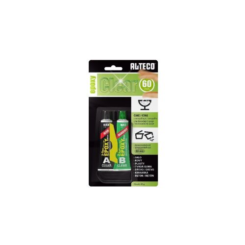 ALTECO kétkomponensű epoxi ragasztó Epoxy Clear 60 perc 40 g 174548448 - Építőipari ragasztó