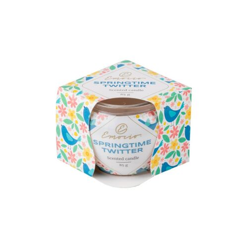 Emocio illatgyertya üvegben Springtime Twitter, Blossoms & Spring Rain Decor 70x62mm 174551890 - Illatgyertya