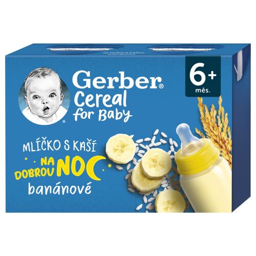 GERBER ml zabkásával (2x200ml/doboz) 6 hónapos kortól 174552190 - Baba étel és ital
