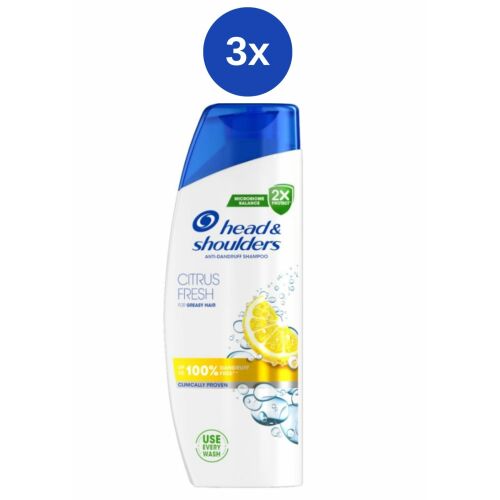 H&S Citrus Fresh sampon 3x250ml