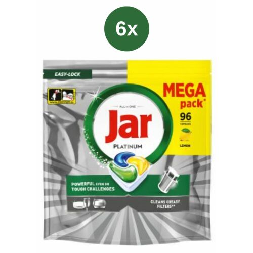 Üvegtabletta 6x (96 db/csomag) Platinum MEGA 174555072 - Mosogatógép tabletta