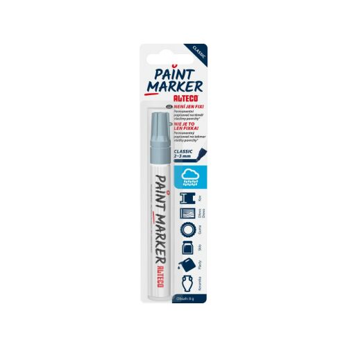 ALTECO permanens marker Paint Marker Classic ezüst
