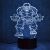 3D LED HULK Lámpa USB/ELEM + TÁVIRÁNYÍTÓ 174576301