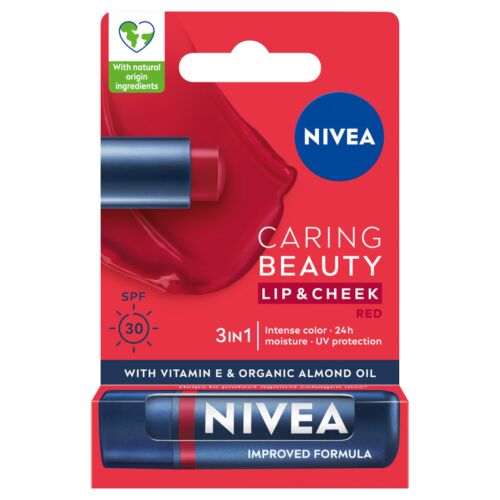 NIVEA Caring Beauty 3in1 piros ajakbalzsam 174578629 - Ajakápoló