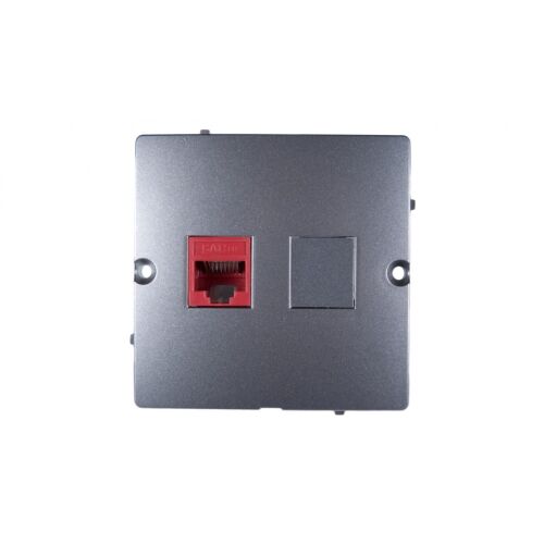 Simon Basic RJ45 cat.5e rozsdamentes acél számítógépaljzat BMF51.02/21 174591071 - Elektronikai csatlakozó és alkatrész