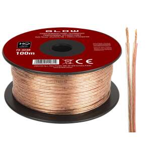 100m Blow 2x0,75mm professzionális hangszóró kábel, átlátszó - Hangszóró kábel