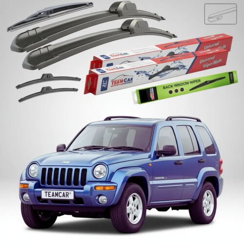 Jeep Cherokee KJ 2001-2007 Ablaktörlők, Első és Hátsó Szett Flat – TeamCar® 174627139 - ‪Ablaktörlő lapát