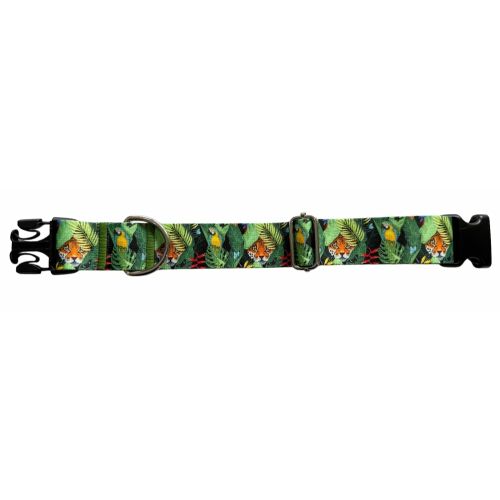 Obroża dla Psa szeroka 4 cm z klamrą Tropical Zepnij L: 40-55cm 174649029 - Kisállat nyakörv