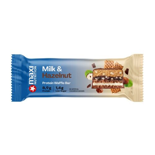 MAXI NUTRITION Fehérje Gofri Szelet - Tej & Mogyoró 40g 174672621 - Energiaszelet