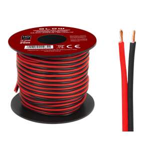 73-343 # Hangszóró vezeték 2x0,75mm fekete-piros 25m 45465930 - Hangszóró kábel