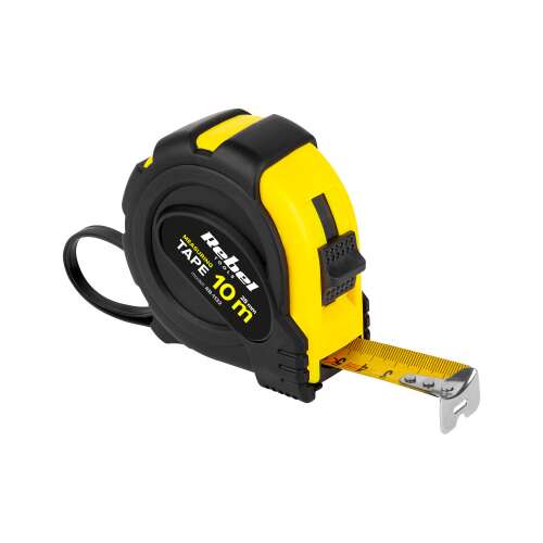 Rebel Tools 10m-es mérőszalag, 25mm széles, sárga és fekete - Rebel
