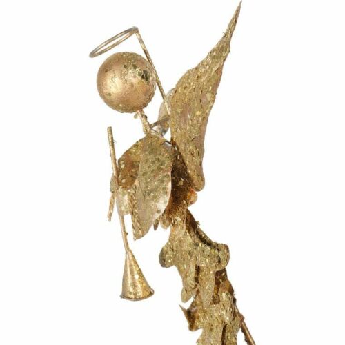 ANGYAL TROMBITÁVAL 26CM ARANYOZOTT FÉMDÚSZTA 174754645 - Karácsonyi dekoráció