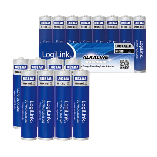 Logilink Ultra Power AAA alkáli elem, mikro, 1,5 V, 8 db. 174820803 - Elem