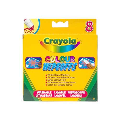 Značky na bielu tabuľu Crayola Colour Wipeoffs, balenie 8
