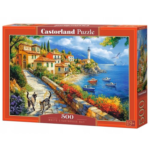 500-as puzzle B-54237 Fehér világítótorony-öböl 174904382 - Puzzle