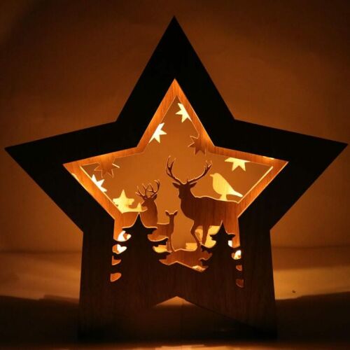 10 LED-ES FÁJDALOM RÉNSZARVASOS CSILLAG 28 CM
