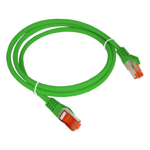 Patchkábel S/FTP cat.6A LSOH 0.5m zöld ALANTEC 175008216 - Patch kábel