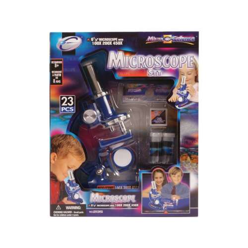 Комплект микроскоп с 23 части, увеличение 100x, 200x, 450x, за деца