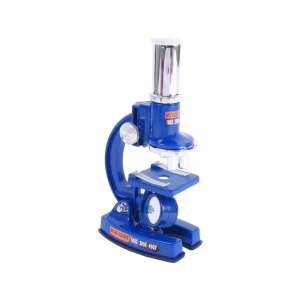 Microscop pentru copii de culoare albastră cu mărire de 100x, 200x, 400x - Jocuri stiintifice si exploratori