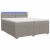 vidaXL Boxspring ágy matraccal Tópszínű 200 x 200 cm Szövet 177516454