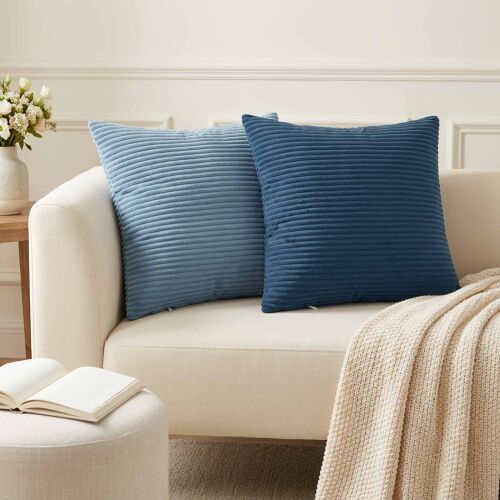 vidaXL Párna huzat 6 db HEERLEN Kék 45 x 45 cm cord 181751602