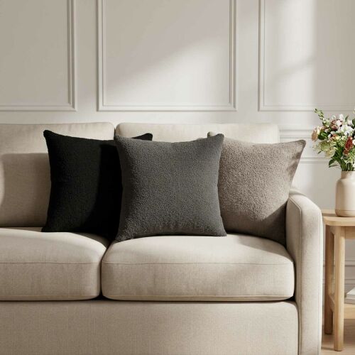 vidaXL Párna huzat 12 db HEERLEN Világosszürke 40 x 40 cm Bouclé 181751509