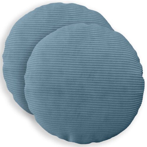 vidaXL Párna huzat 2 pcs HEERLEN Kék Ø 50 cm cord 175087685 - Párnahuzat