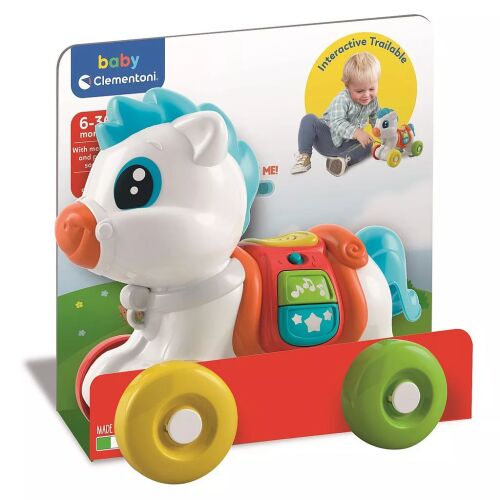 Póni Wheely zenélő, húzható készségfejlesztő játék Clementoni 175142723 - Tolható és húzható játék