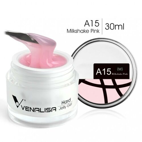 Venalisa Jelly műköröm építő zselé /Builder Gel - A15 Milkshake Pink 15ml