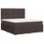 vidaXL Boxspring ágy matraccal Sötét Barna 180 x 200 cm Szövet 177517103